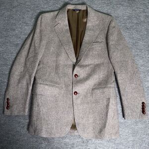 Cricketeer Barros & Frank Tweed Blazer Gray Herringbone Wool
